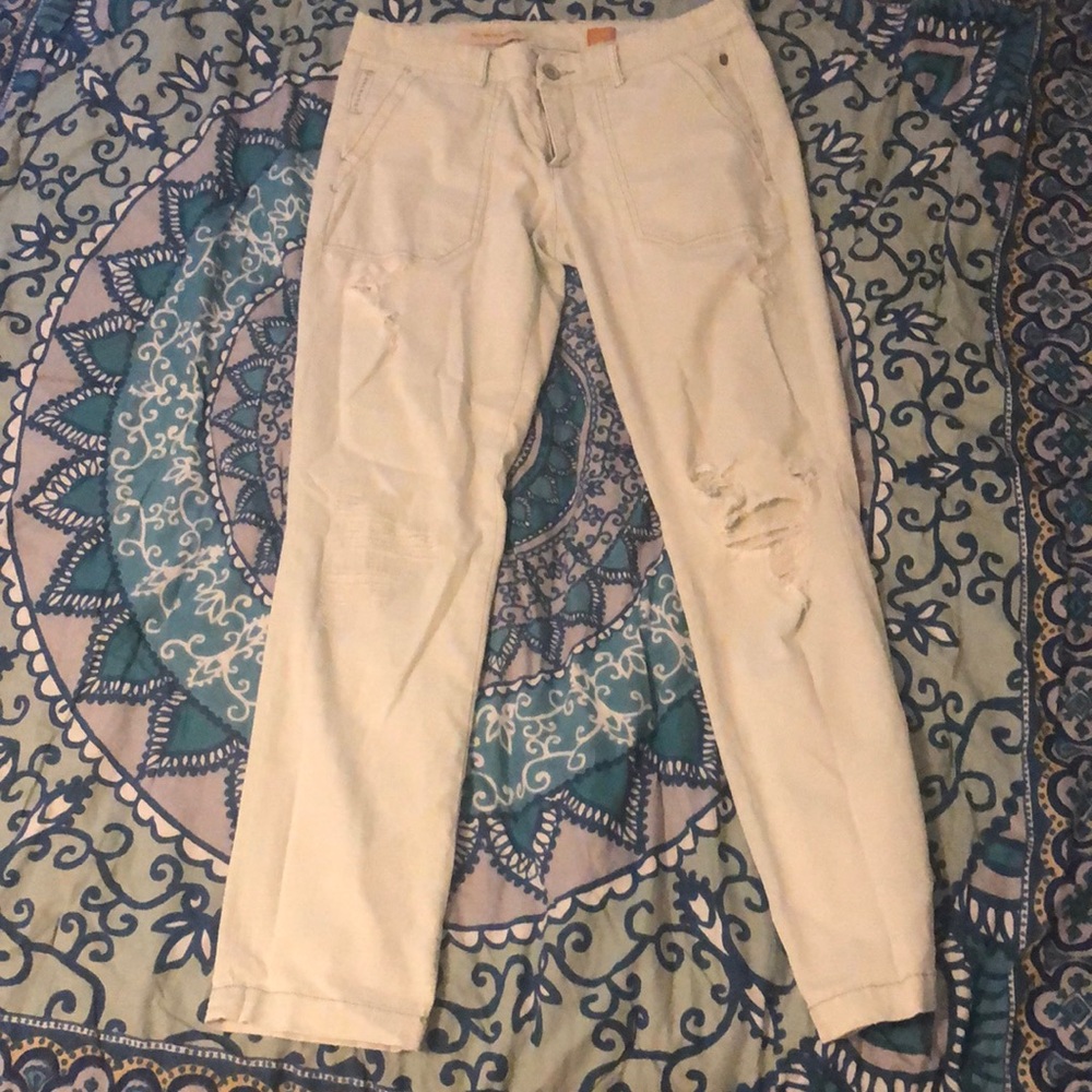 Anthropologie Distressed chino pants